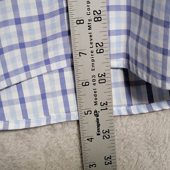 Eton Blue and White Checkered Casual Button Down Shirt - Picture 4 of 8